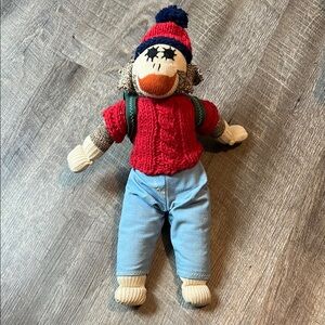 Vintage Sock Monkey w/extra clothes